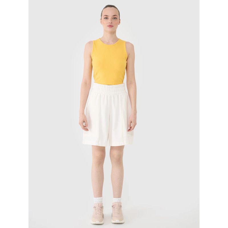4F Women's knitted crop top póló 4FRSS25TSLEF234-71S