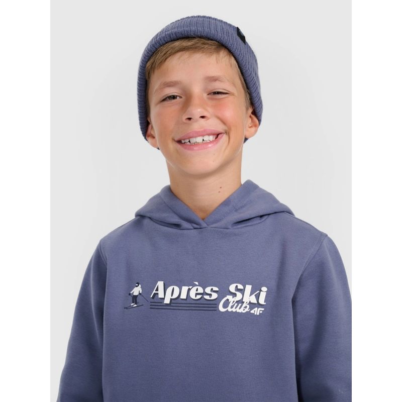 Boy's sweatshirt with hood, open, 4F 4FJRAW25TSWSM2416-32S kapucnis pulóver