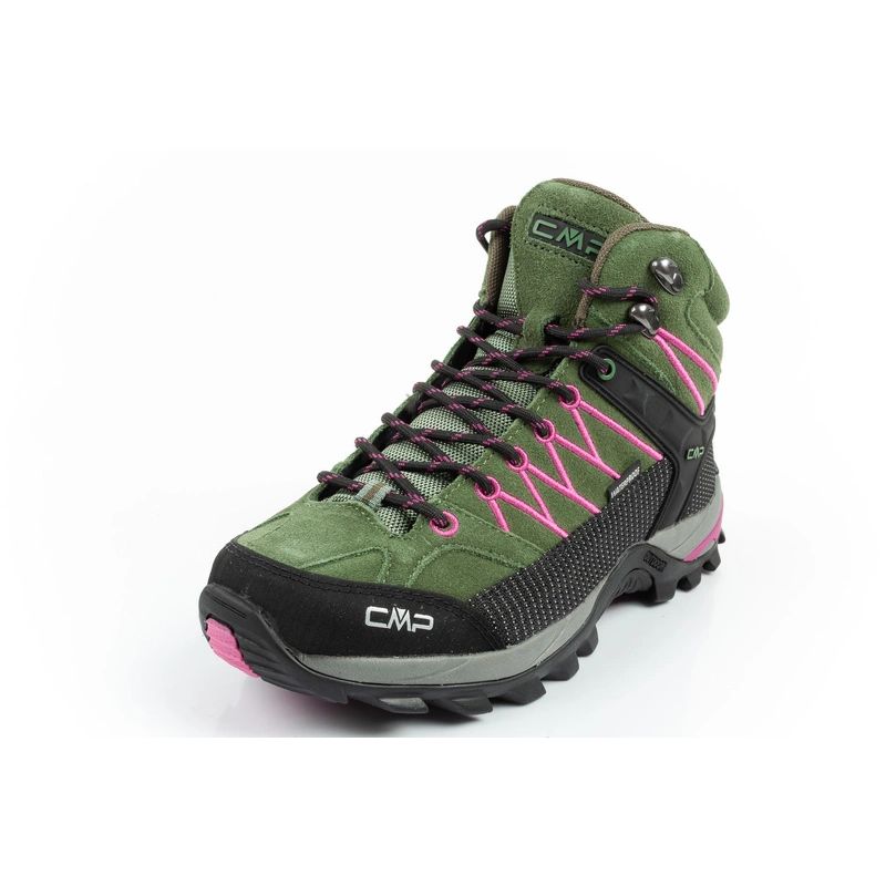 CMP Rigel women's trekking leather durable waterproof ankle boots green zöld cipő