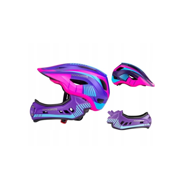Rockbros Kids Bike Helmet 53-58cm Purple lila helmets
