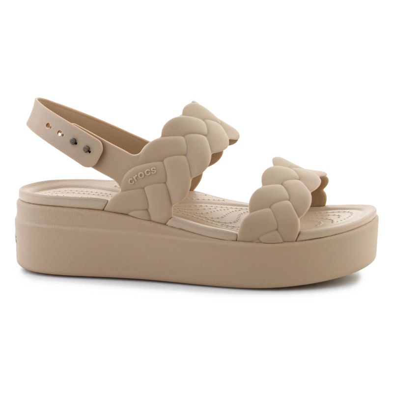 Crocs Brooklyn Woven Low Wedge W 209977-212 sandals Cipő