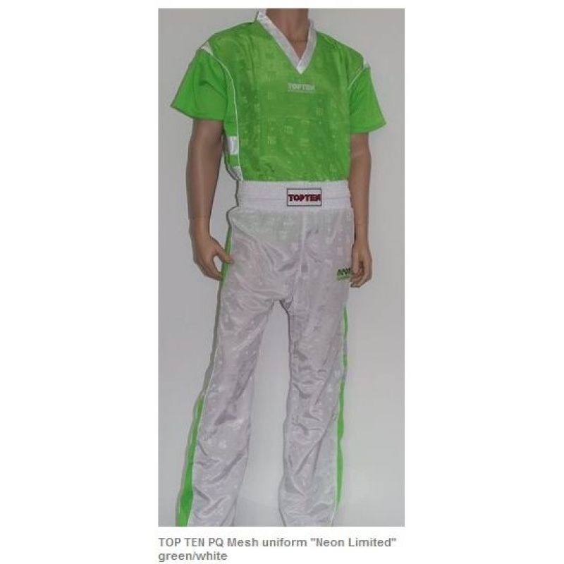 TOP TEN NEON kickboxing outfit green and white