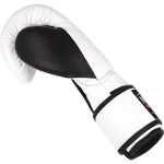 MASTERS FIGHT EQUIPMENT MASTERS RBT-PERFECT-GRIP Leather Boxing Gloves 12 oz biało - czarne kesztyű 01587-12-0105