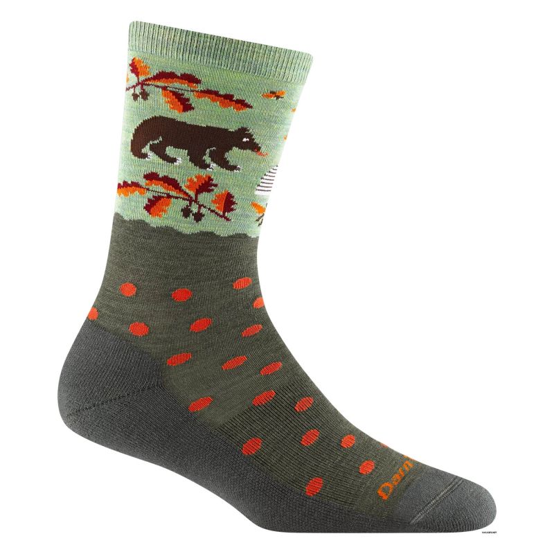 Inny Darn Tough Wild Life Crew Lightweight with Cushion 6105-C-7009 Zokni zöld