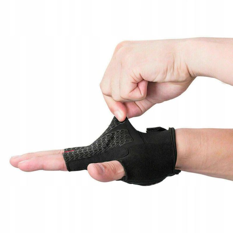Rockbros M cycling gloves with gel inserts - gray m \ czarny || szary kesztyű