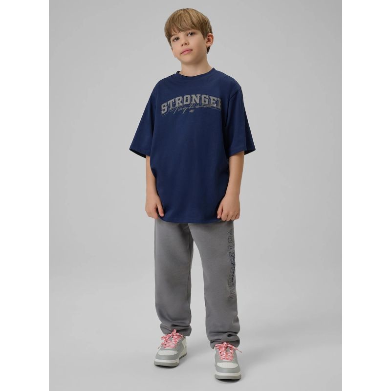 Boy's loose T-shirt with print 4F 4FJRSS26TTSHM3465-31S 158/164 shirts