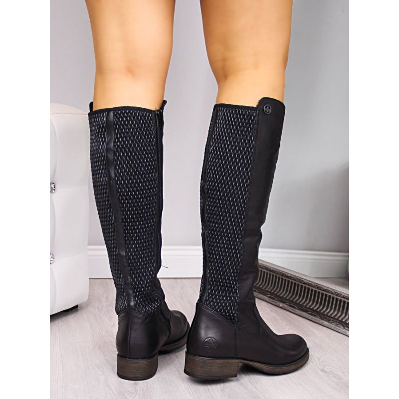 Inny Rieker W Z9591-00 black leather boots Túracipő