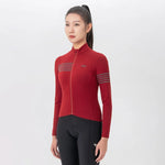 Rockbros TVI Women's Long Sleeve Cycling Jersey Fall/Winter L - Red l \ czerwony kötött sapka 15310002003-211743