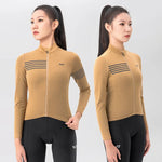 Rockbros TVI Women's Long Sleeve Cycling Jersey Fall/Winter L - Yellow l \ żółty kötött sapka 15310002003-211749