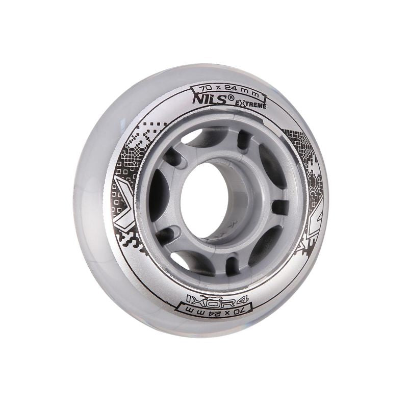 PU 70x24 82A TRANSPARENT WHEELS (4 pcs.) NILS EXTREME