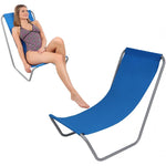 Enero Foldable Garden And Beach Chair And Bag Blue Camp kék deckchairs, bags