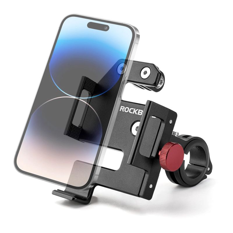 Rockbros 25210038101 clamp phone holder - black fekete phones and accessories