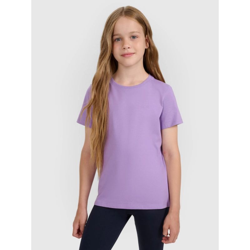 4f Regular plain girls' T-shirt 4FJRAW25TTSHF3233-51S Ruházat