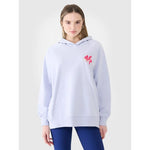 Women's oversize sweatshirt with hood, unzipped, 4F 4FWSS25TSWSF1578-34S xs/s kapucnis pulóver