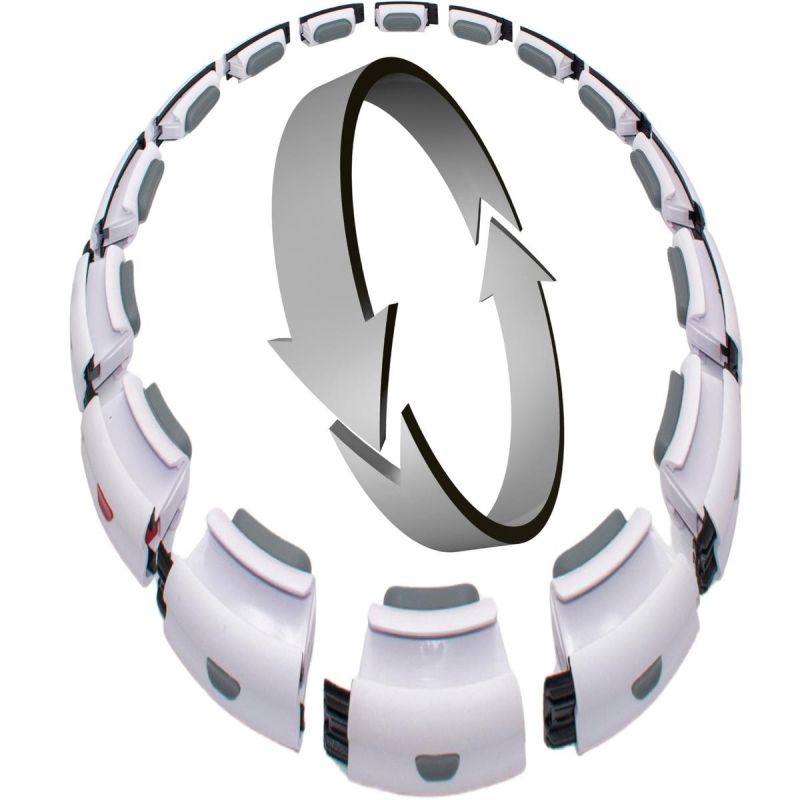 Enero Hula Hop With Massager, Weight And Counter, White And Grey Fit szürke training equipment
