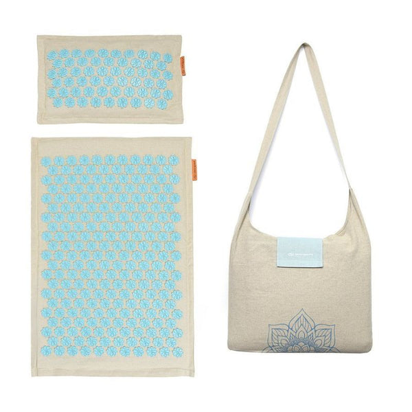 Smj Acupressure mat + pillow sport YG009 Premium Eco (linen coconut buckwheat) Edzőfelszerelés