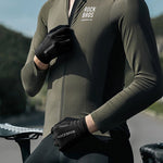 Rockbros cycling gloves spring/summer/autumn, full, size: L - black czarny \ l kesztyű