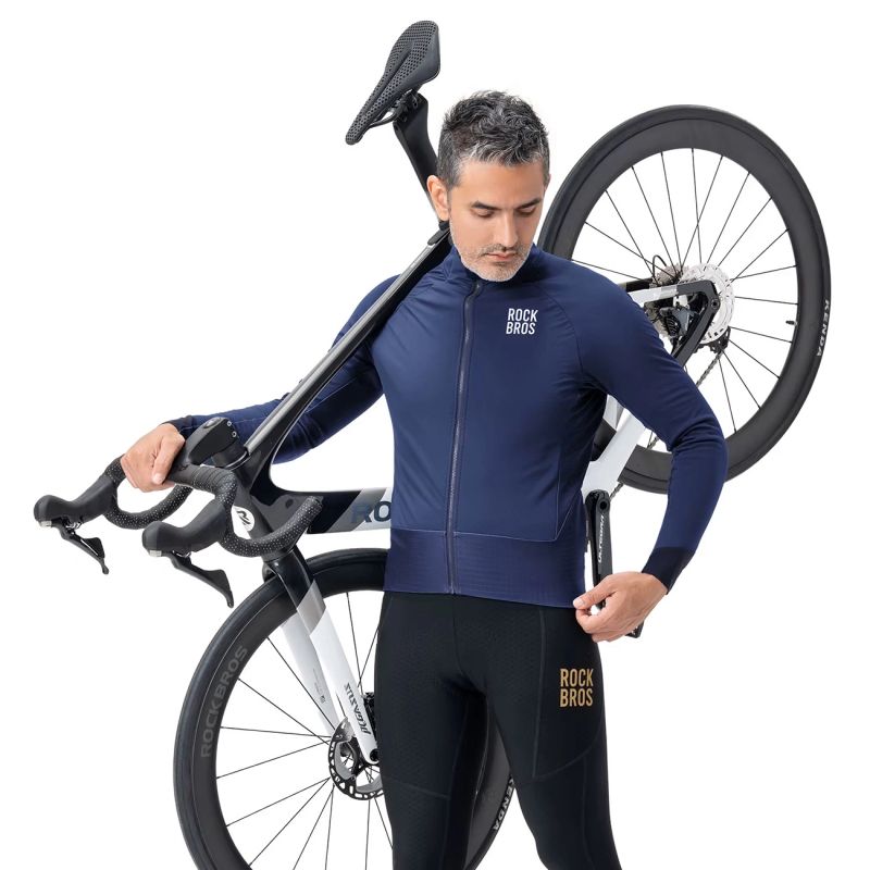 Rockbros Winter Fleece Double Layer Cycling Size XXL - Blue niebieski \ xxl dzseki