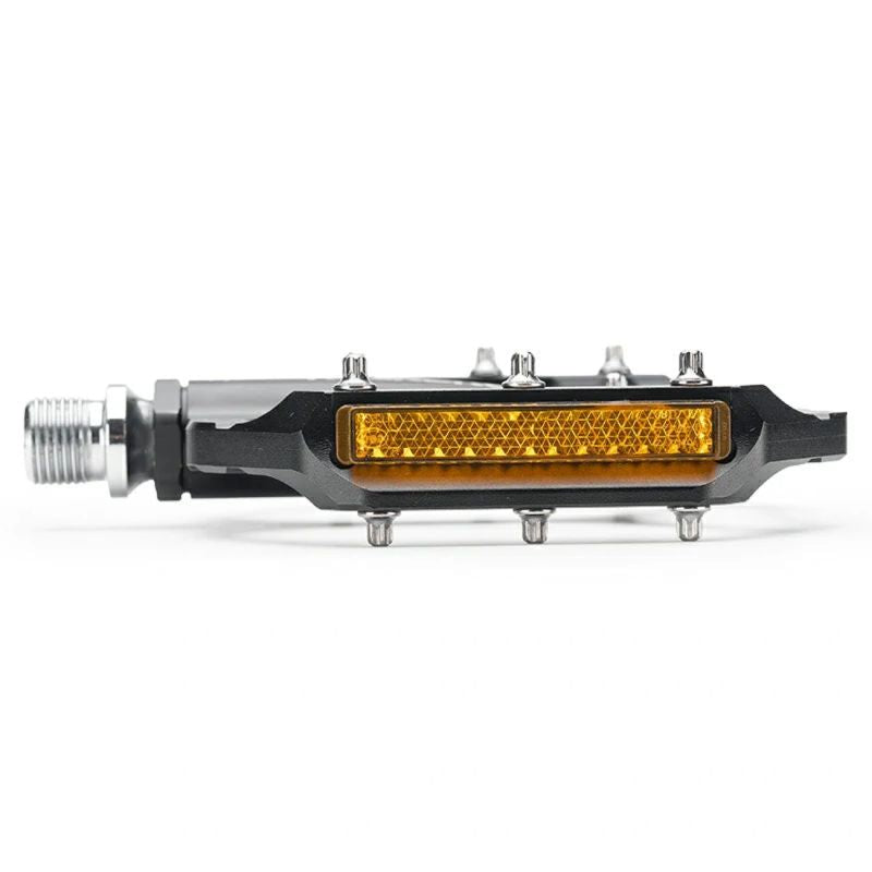 Rockbros C700 Reflective Aluminum Platform Bicycle Pedals - Black