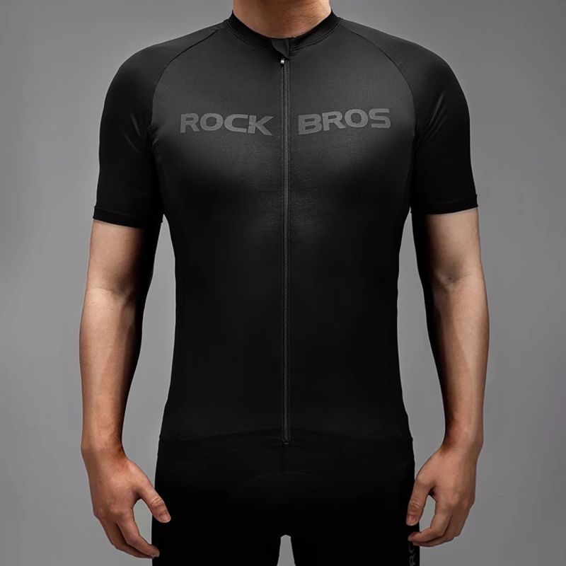 Rockbros 15120002005 Cycling Jersey with Sleeves - Black fekete short
