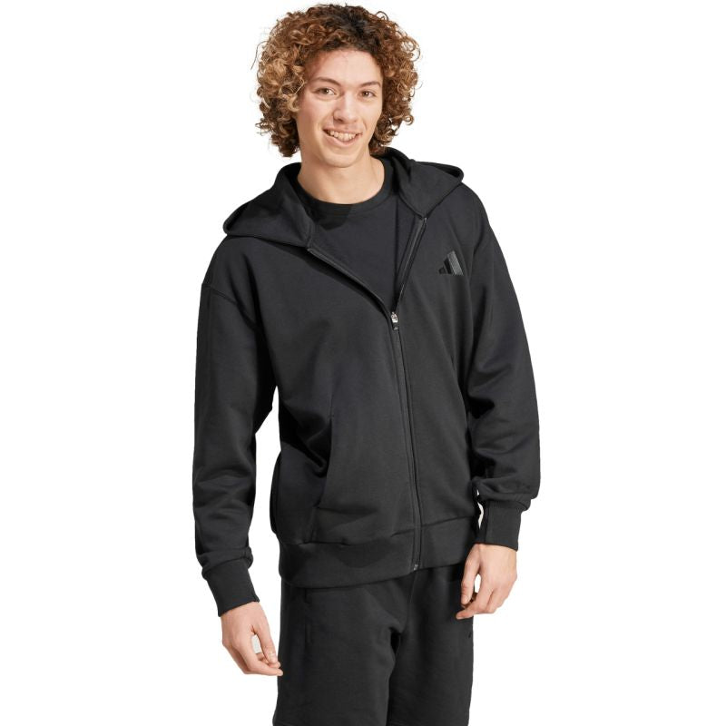 adidas Men's All Szn Fleece Full-Zip Hoodie Black IX1249 General