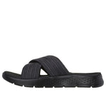 Skechers Women's Flip-Flops GO WALK FLEX SANDAL IMPRESSED 141420 BKGY