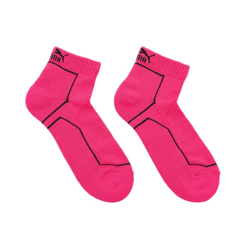 Puma Unisex Performance Quarter Train Socks 2-Pack Neon Pink 35 / 38 zokni 171013001-818