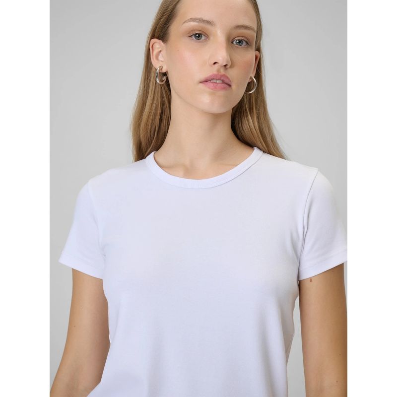 4F Women's slim plain T-shirt póló 4FRAW25TTSHF3623-10S