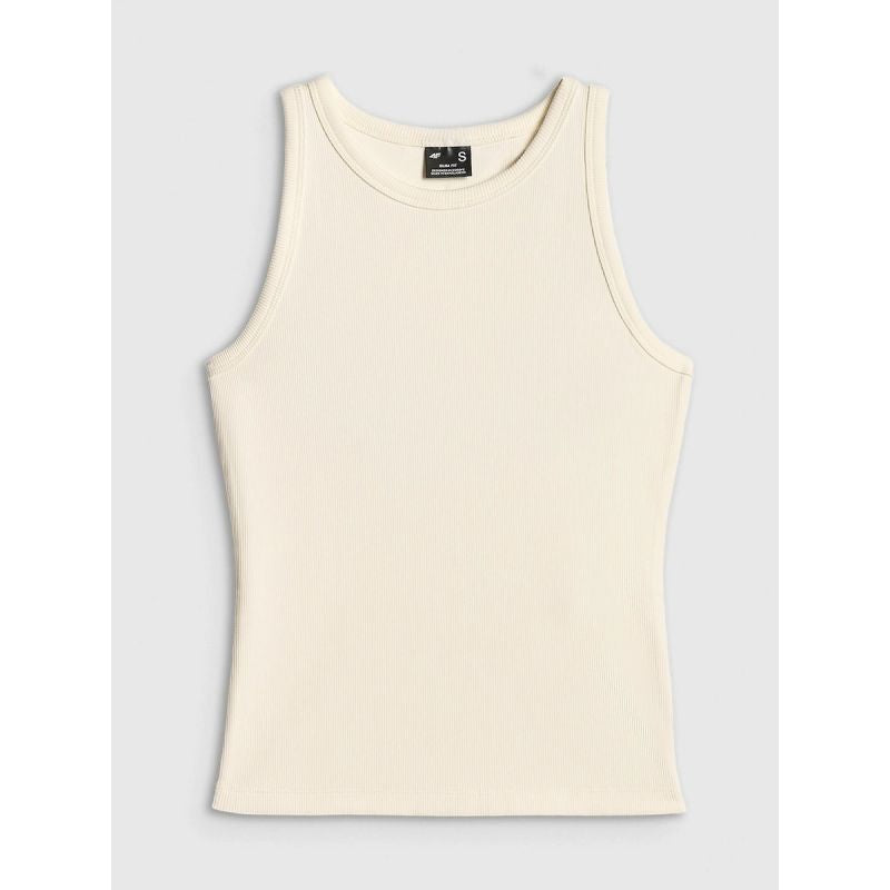 Women's slim ribbed knit top 4F