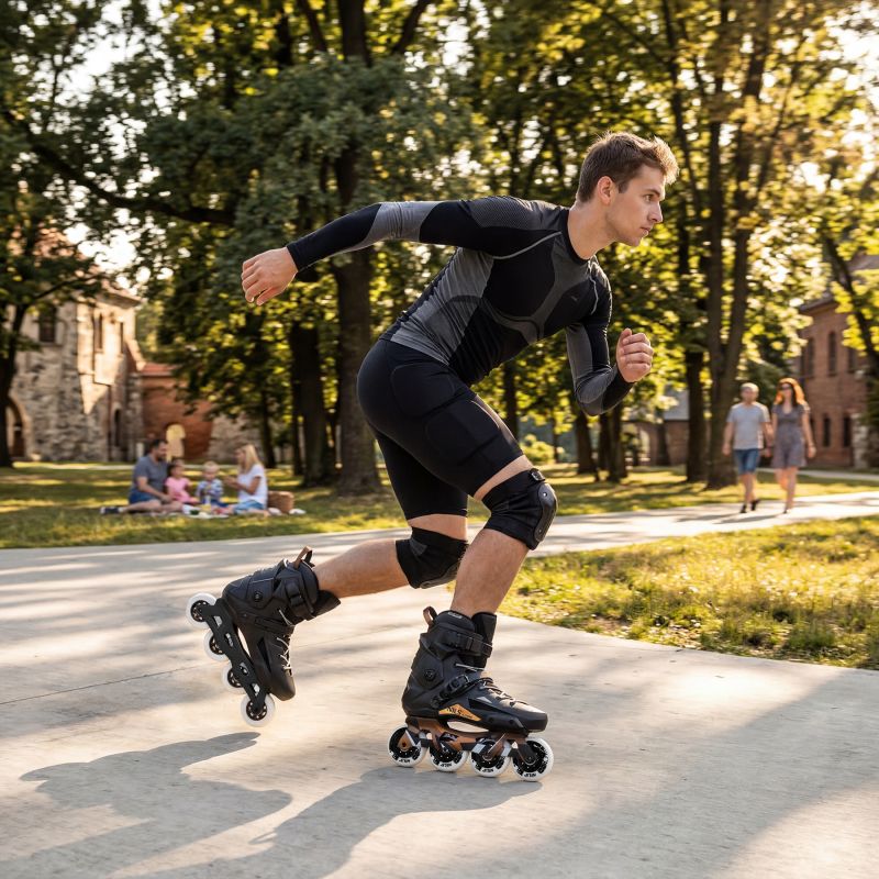 Na1601 Slalom Roller Skates Slayd Black Size 46 Nils Extreme fekete utcai cipő