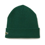 Lacoste Ribbed Wool Beanie Green - RB0001-132 uniwersalny sapka