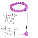 HMS Plus size hula hoop HHW12 with studs and weight purple lila edzőfelszerelés 17-44-525