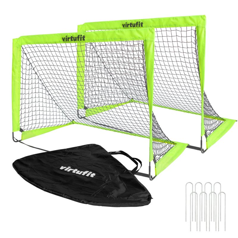 Virtufit Foldable Soccer Goal Set - Soccer Goals - 120 X 90 Cm General