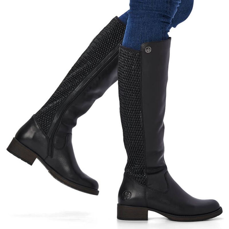 Inny Rieker W Z9591-00 black leather boots Túracipő
