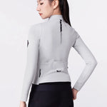 Rockbros TVI women's cycling jersey insulated autumn/winter S - white and gray s \ szary || biały kötött sapka 15310007003-211732