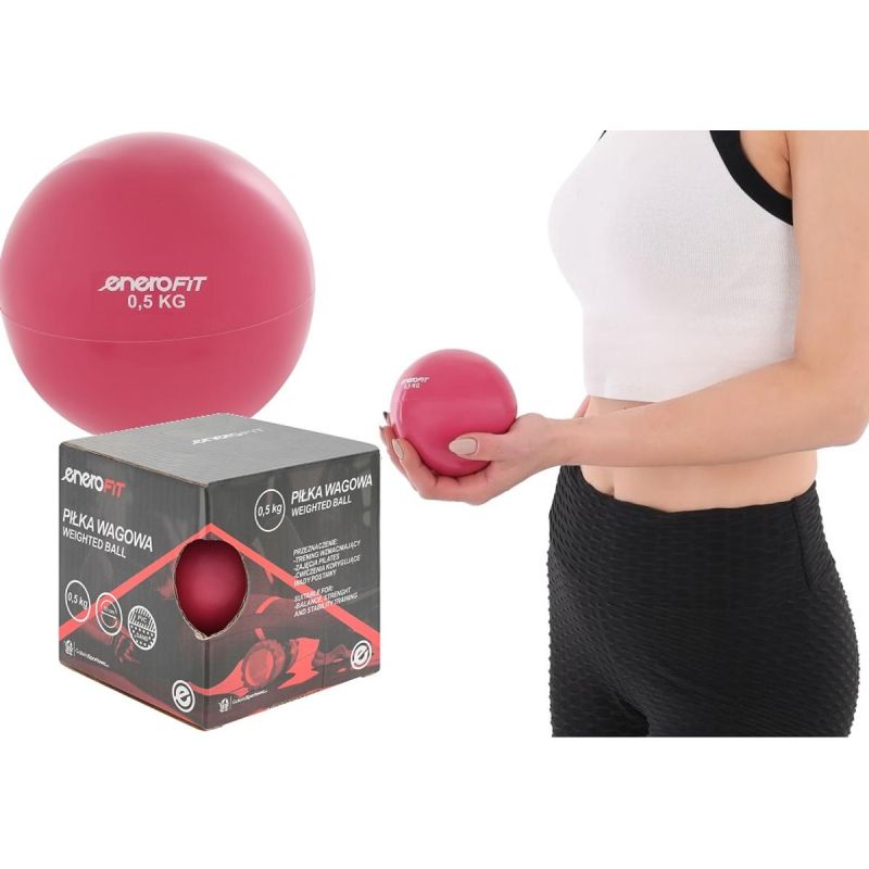 Enero Weight Ball With 0.5 Kg Weight Pink Fit rózsaszín balls, training equipment