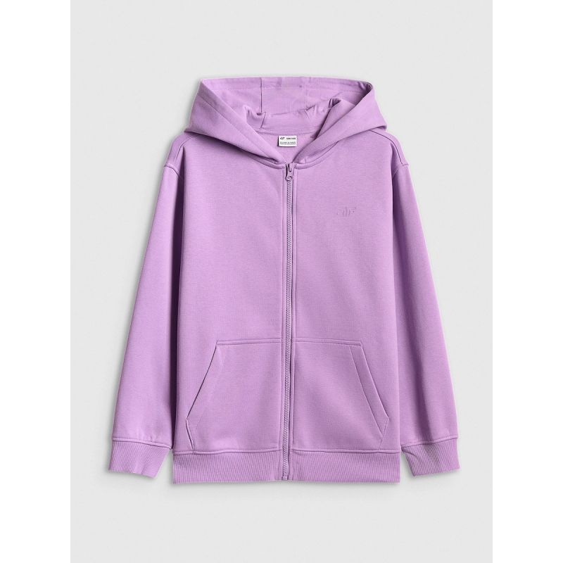 Girls' loose sweatshirt with hood 4F 4FJRSS26TSWSF2715-51S 158/164 sweatshirts