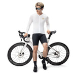Rockbros Diamond Long Sleeve Cycling Jersey Size L - White biały \ l póló