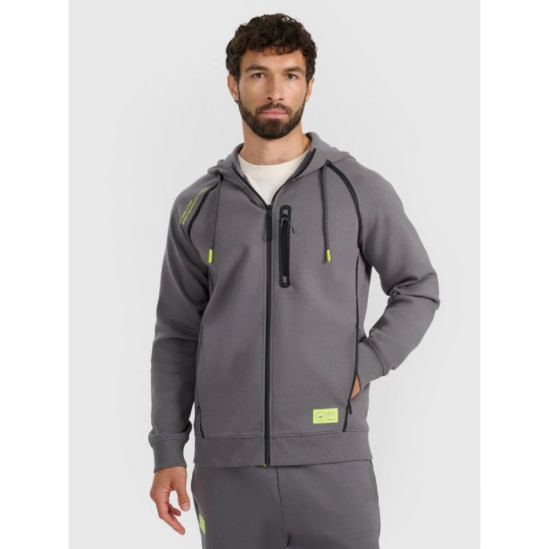Men's zip-up hooded sweatshirt 4F 4FRAW25TSWSM2456-23S kapucnis pulóver