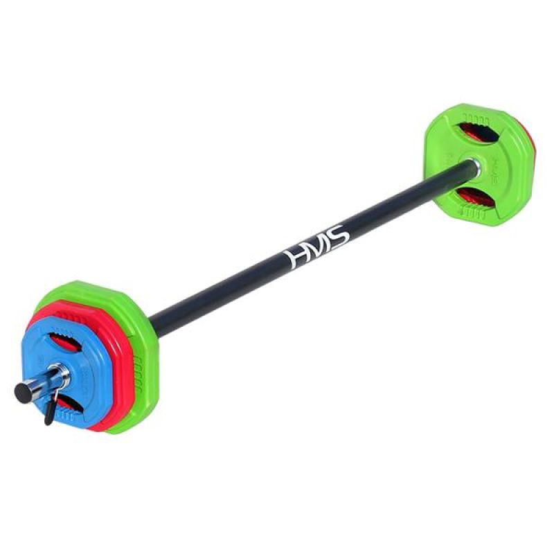 HMS SBP20 barbell, 20KG body pump bar, szürke edzőfelszerelés 17-57-010