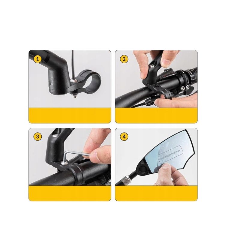 Rockbros left bicycle mirror 26210005001 black