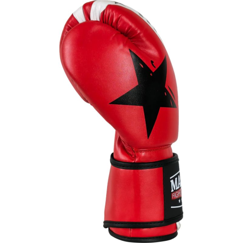 MASTERS FIGHT EQUIPMENT RPU-STAR Boxing Gloves 12 oz Red piros kesztyű 013902-12