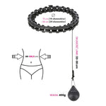 HMS HHW01 hula hoop with studs and weight, black fekete póló 17-44-521