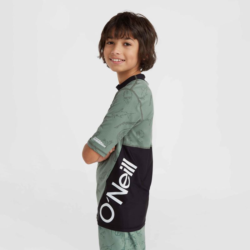 O'Neill UV Mix & Match Cali First 13'' Swim Shortscrazy Skin Jr T-shirt zöld póló