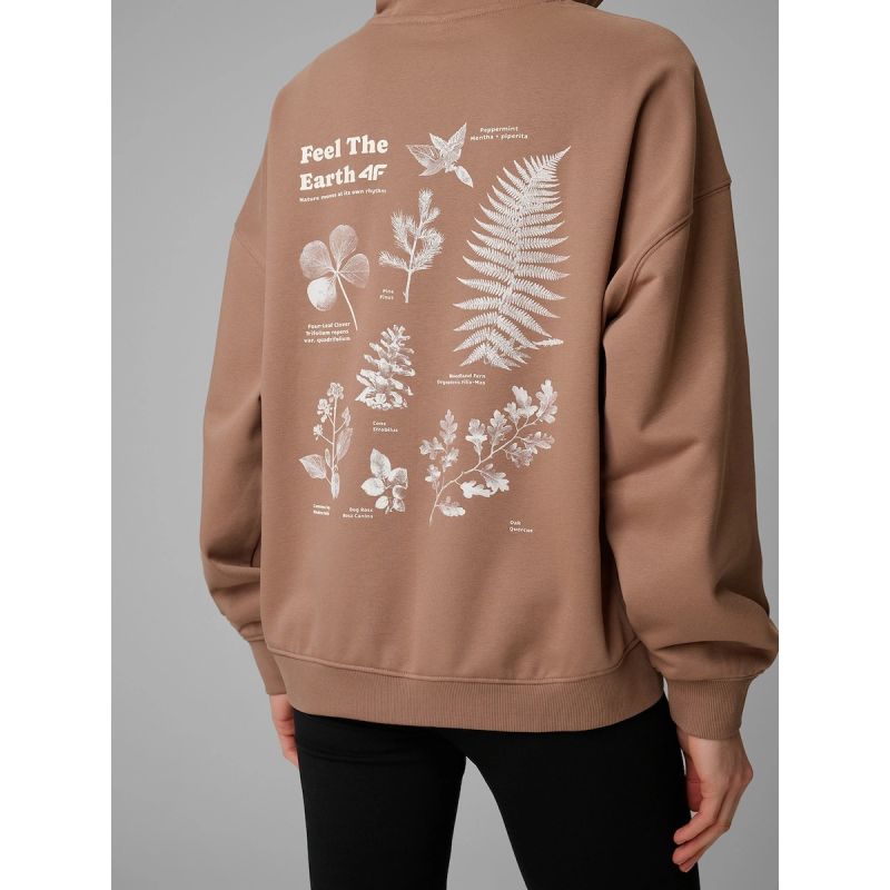 4F Women's loose sweatshirt with hood pulóver
