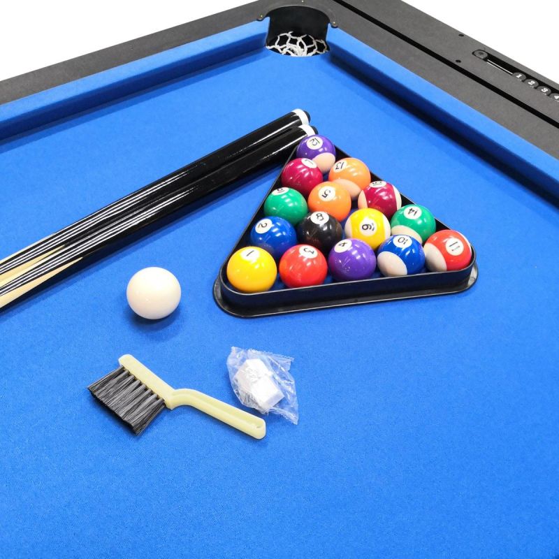 Enero 4-IN-1 MULTIGAMING TABLE BILLIARDS TABLE TENNIS HOOK-UP DINING TABLE .1x81.3CM fekete table games, tables
