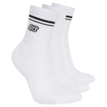 Skechers 3pk Wpk Wmn Ls Low Crew White