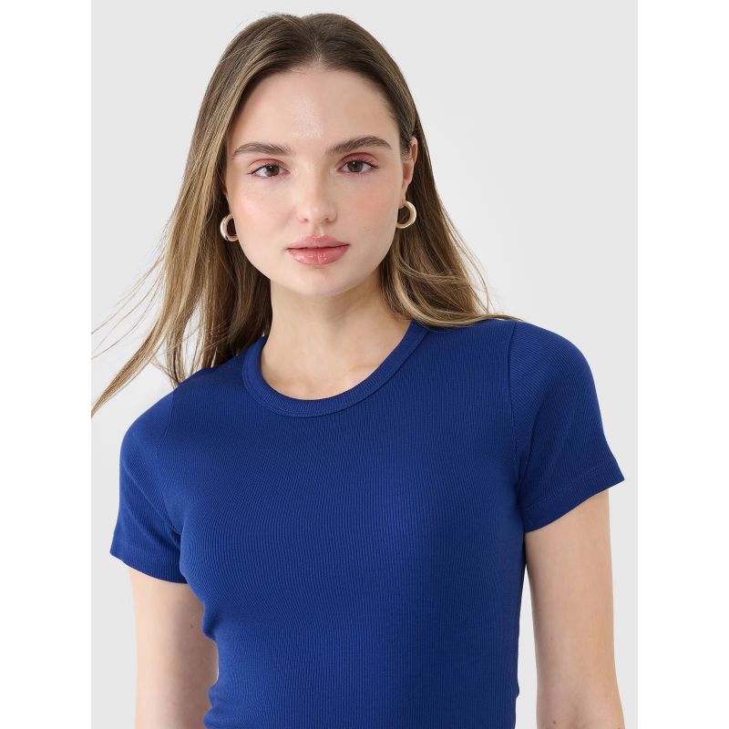 4f Women's slim ribbed t-shirt 4FWSS25TTSHF1968-30S General