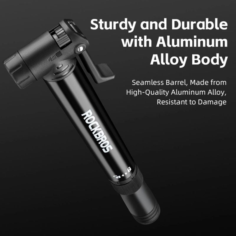 Rockbros 42320010001 Bicycle Pump Hand + Screwdriver - Black fekete pumps
