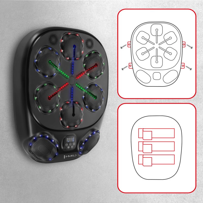 HMS Tb10 Electronic Bluetooth Boxing Target With Music And Gloves Battery kesztyű 17-44-371